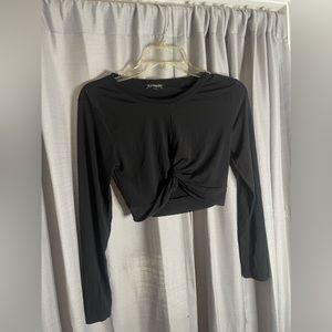Black express cropped long sleeve size XS